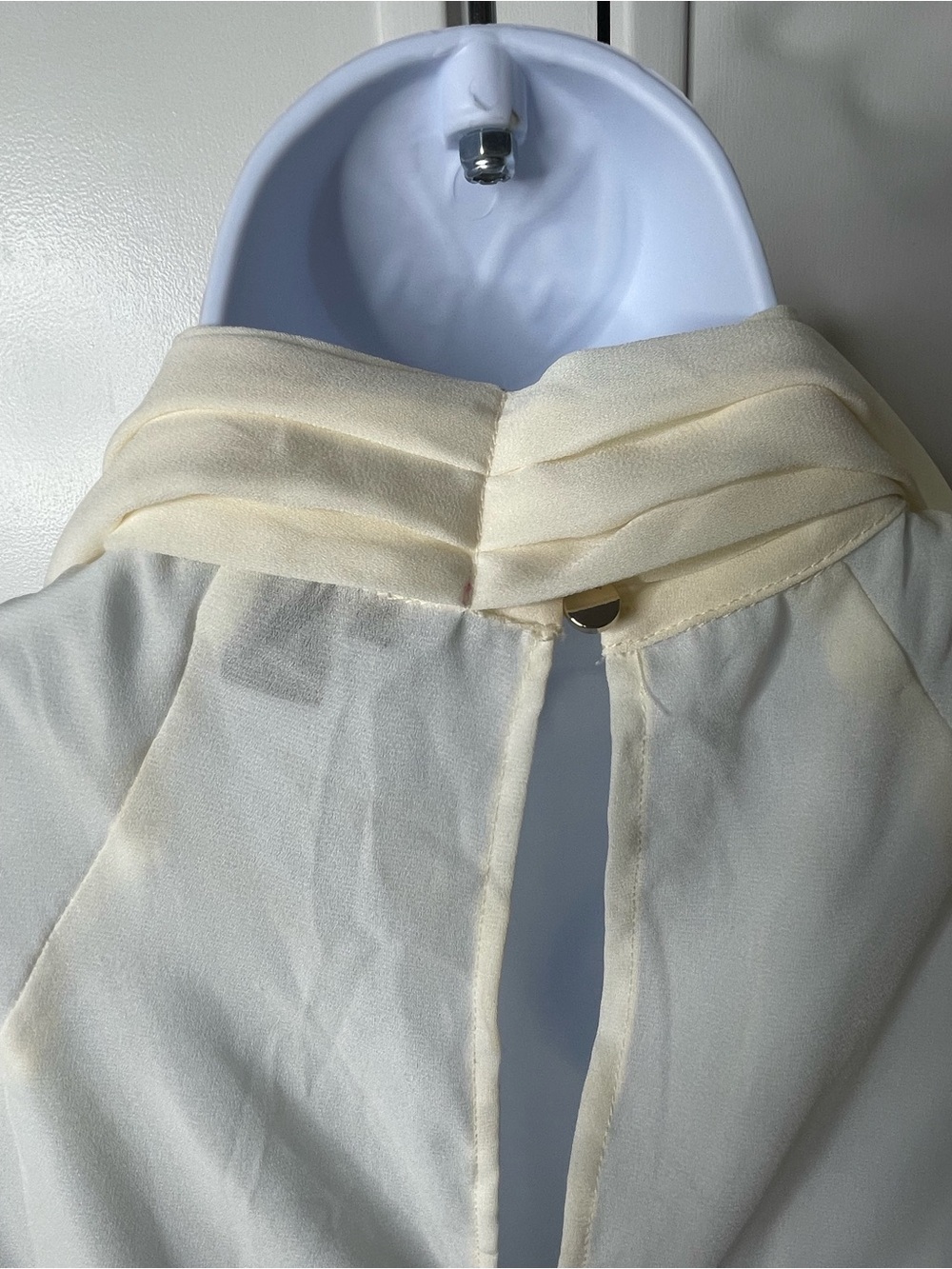 NWOT Karen Millen high neck tie pleated midi dress size 4 white - Picture 15 of 16